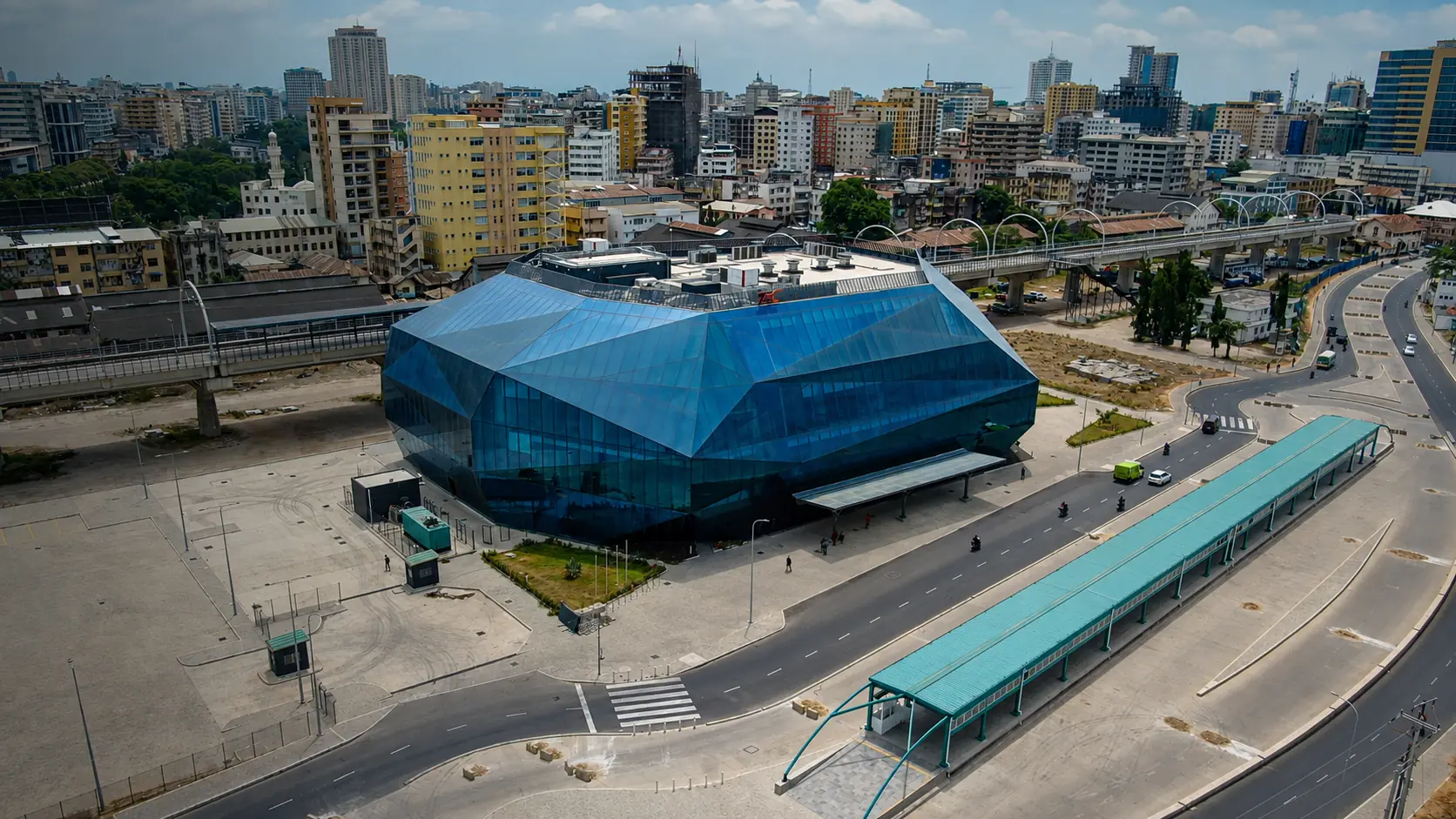 Dar es Salaam city and modern railway infrastructure